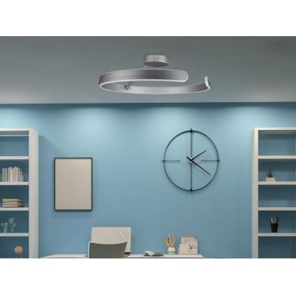 LED loftlampe dæmpbar LED/72W/230V 3000-6500K mat krom + fjernbetjening