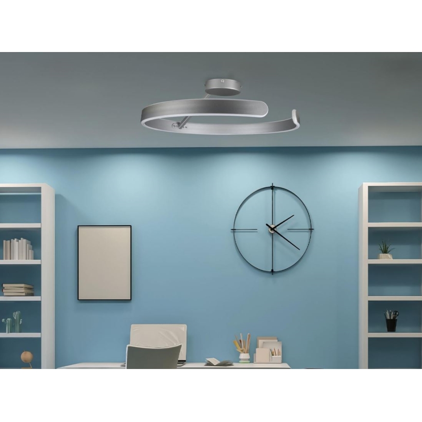 LED loftlampe dæmpbar LED/72W/230V 3000-6500K mat krom + fjernbetjening