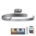 LED loftlampe dæmpbar LED/72W/230V 3000-6500K mat krom + fjernbetjening