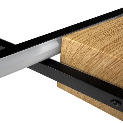 LED loftlampe dæmpbar LED/75W/230V 3000-6500K brun/sort + fjernbetjening