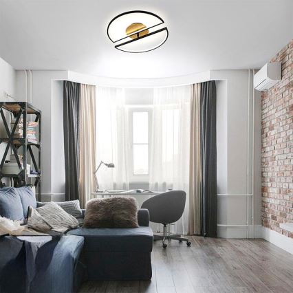 LED loftlampe dæmpbar LED/75W/230V 3000-6500K bøg + fjernbetjening