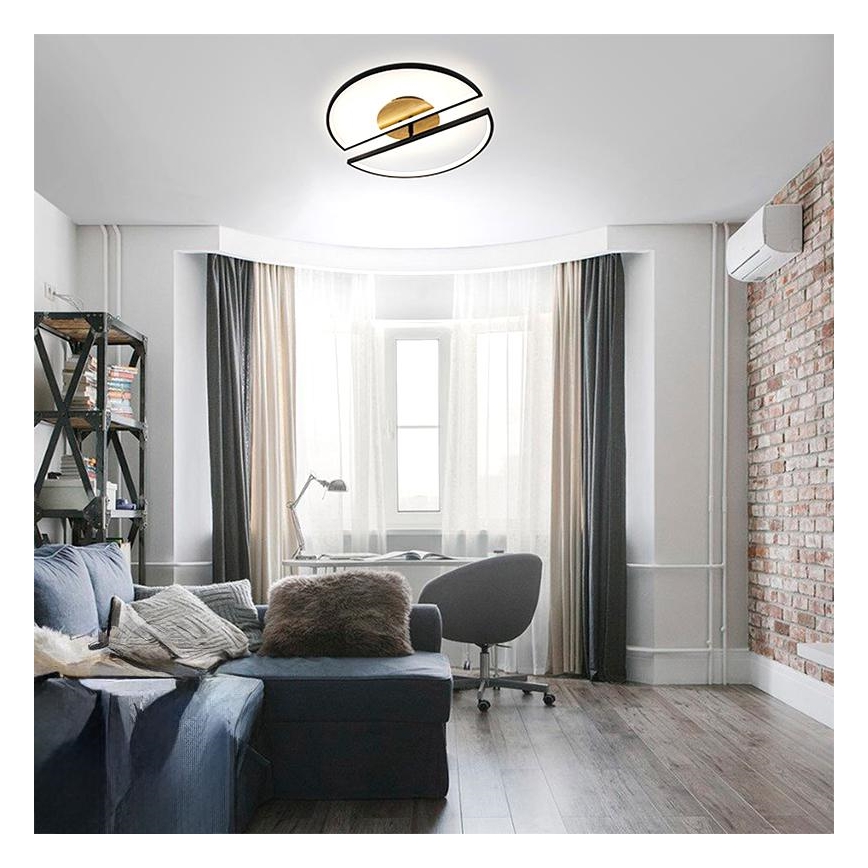 LED loftlampe dæmpbar LED/75W/230V 3000-6500K bøg + fjernbetjening