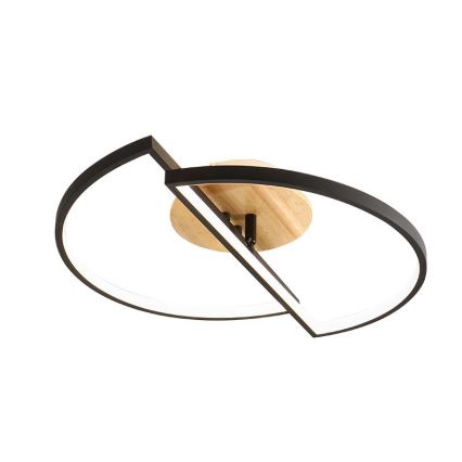 LED loftlampe dæmpbar LED/75W/230V 3000-6500K bøg + fjernbetjening