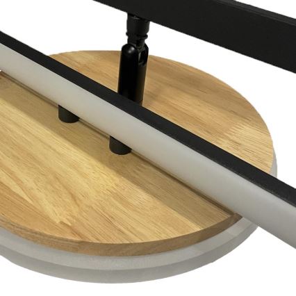 LED loftlampe dæmpbar LED/75W/230V 3000-6500K bøg + fjernbetjening