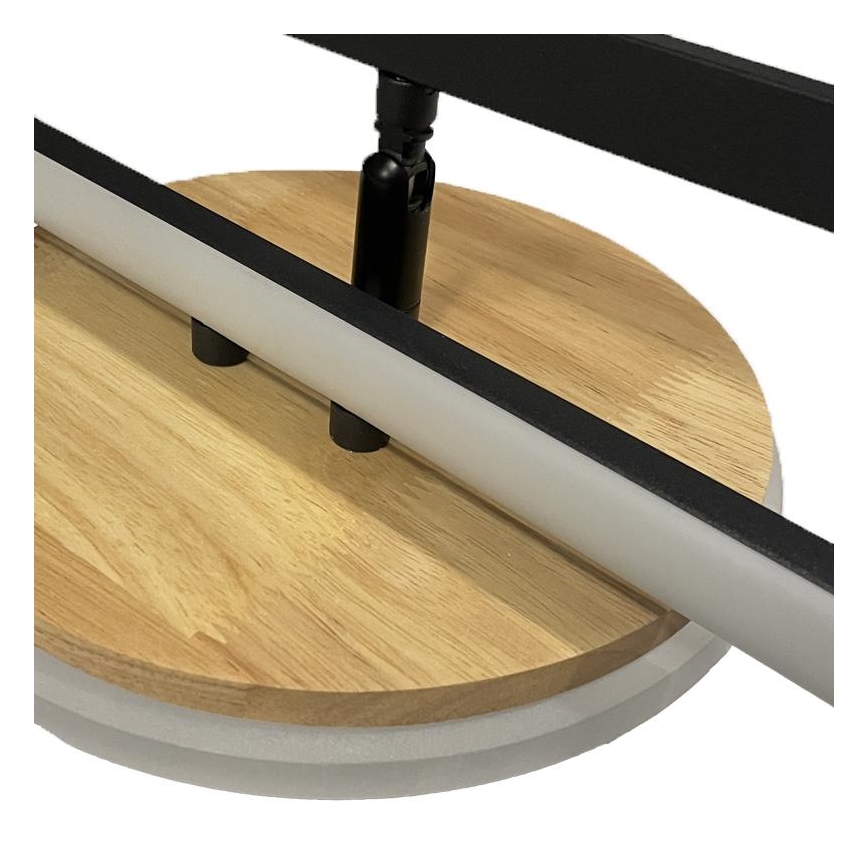 LED loftlampe dæmpbar LED/75W/230V 3000-6500K bøg + fjernbetjening