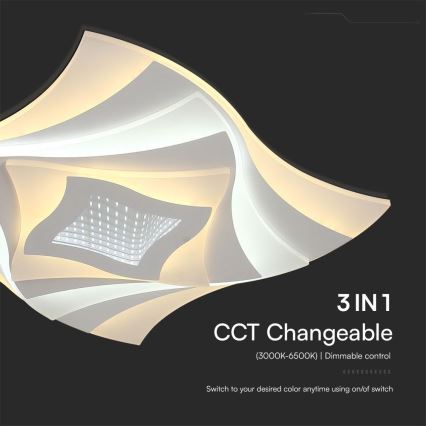 LED loftlampe dæmpbar LED/75W/230V 3000-6500K + fjernbetjening