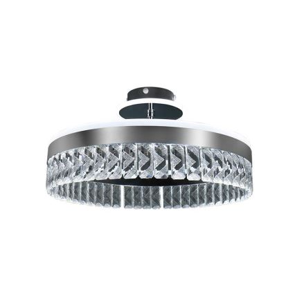 LED Overflademonteret krystallampe dæmpbar LED/75W/230V 3000-6500K mat krom + fjernbetjening