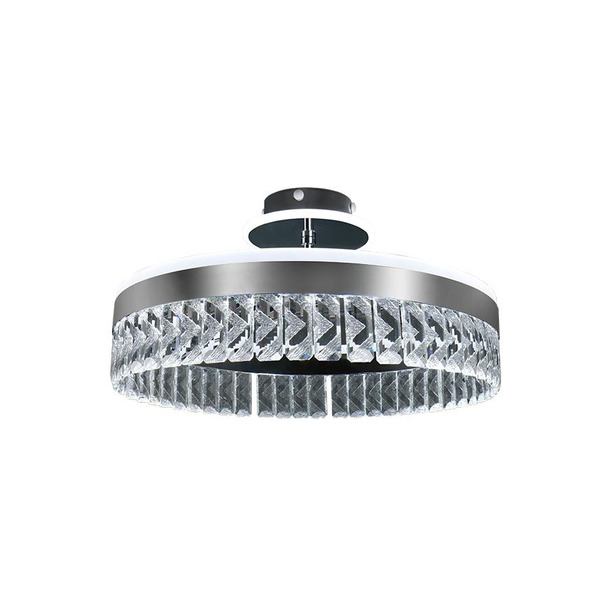 LED Overflademonteret krystallampe dæmpbar LED/75W/230V 3000-6500K mat krom + fjernbetjening