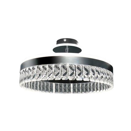 LED Overflademonteret krystallampe dæmpbar LED/75W/230V 3000-6500K mat krom + fjernbetjening