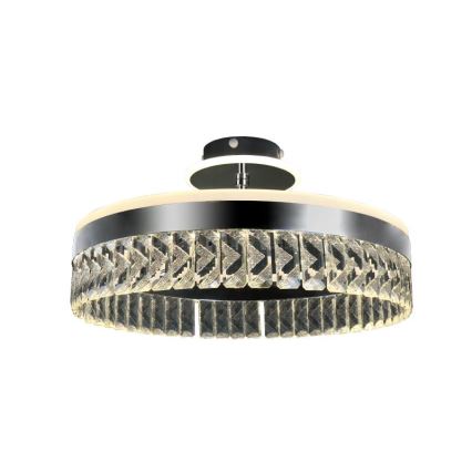 LED Overflademonteret krystallampe dæmpbar LED/75W/230V 3000-6500K mat krom + fjernbetjening