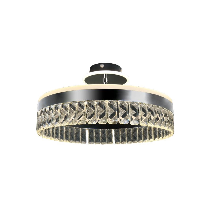 LED Overflademonteret krystallampe dæmpbar LED/75W/230V 3000-6500K mat krom + fjernbetjening