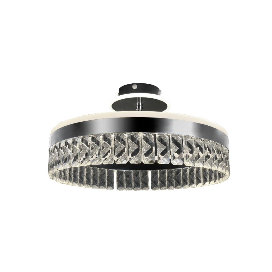 LED Overflademonteret krystallampe dæmpbar LED/75W/230V 3000-6500K mat krom + fjernbetjening