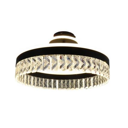 LED Dæmpbar krystal Loftlampe LED/75W/230V 3000-6500K sort + fjernbetjening