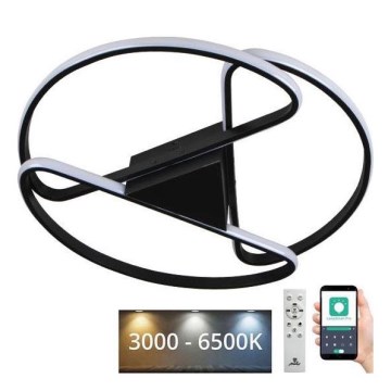 LED loftlampe dæmpbar LED/75W/230V 3000-6500K sort + fjernbetjening