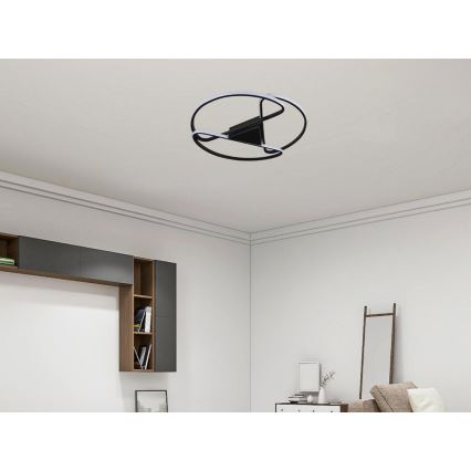 LED loftlampe dæmpbar LED/75W/230V 3000-6500K sort + fjernbetjening
