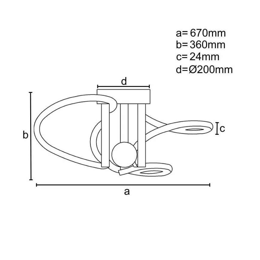 LED loftlampe dæmpbar LED/80W/230V 3000-6500K + fjernbetjening