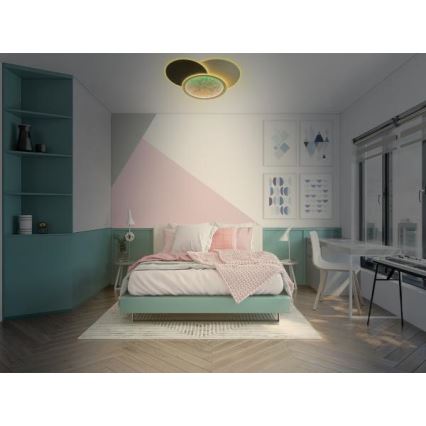 LED loftlampe dæmpbar LED/80W/230V 3000-6500K hvid + fjernbetjening