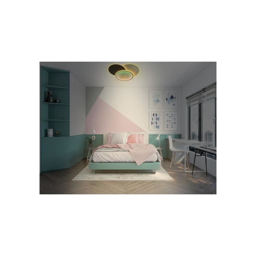 LED loftlampe dæmpbar LED/80W/230V 3000-6500K hvid + fjernbetjening
