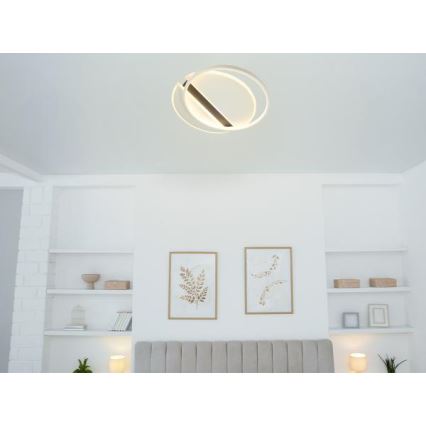 LED loftlampe dæmpbar LED/80W/230V 3000-6500K hvid + fjernbetjening