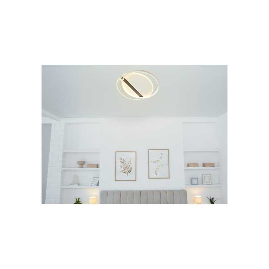LED loftlampe dæmpbar LED/80W/230V 3000-6500K hvid + fjernbetjening