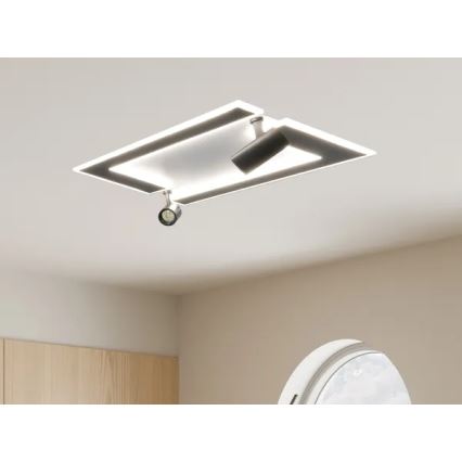 LED loftlampe dæmpbar LED/80W/230V 3000-6500K sort + fjernbetjening