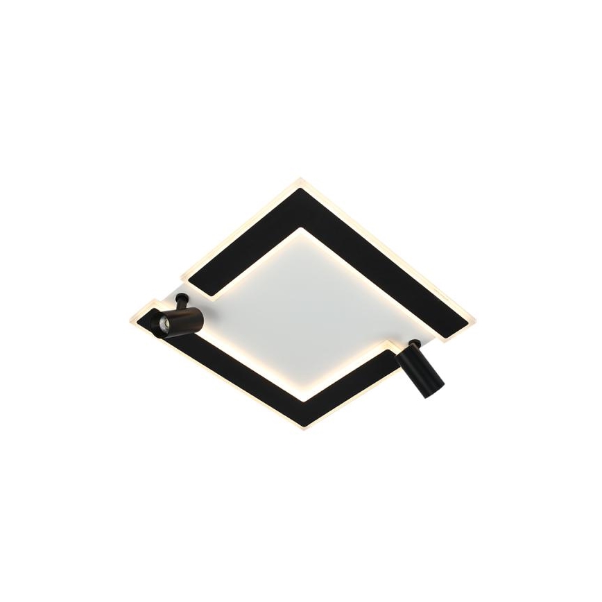 LED loftlampe dæmpbar LED/80W/230V 3000-6500K sort + fjernbetjening