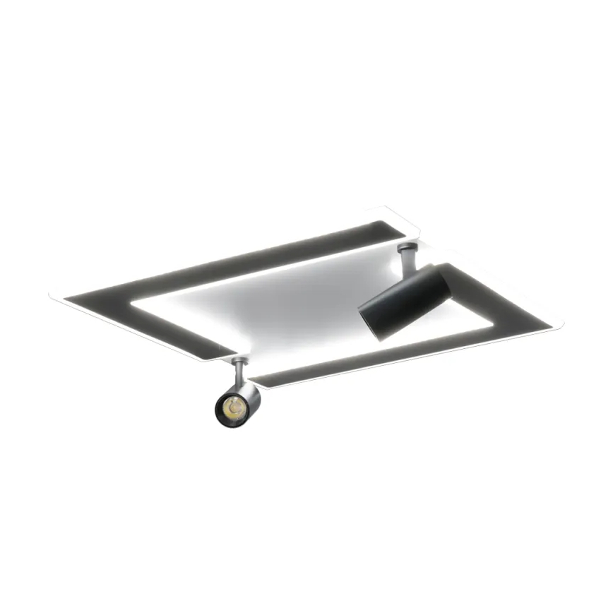 LED loftlampe dæmpbar LED/80W/230V 3000-6500K sort + fjernbetjening
