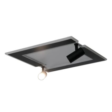 LED loftlampe dæmpbar LED/80W/230V 3000-6500K sort + fjernbetjening