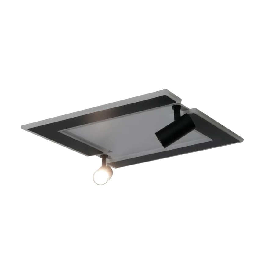 LED loftlampe dæmpbar LED/80W/230V 3000-6500K sort + fjernbetjening