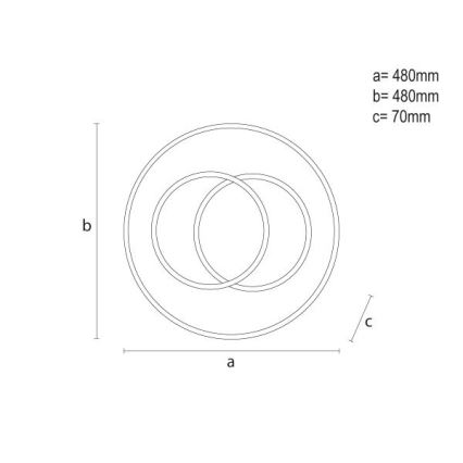 LED loftlampe dæmpbar LED/85W/230V 3000-6500K + fjernbetjening