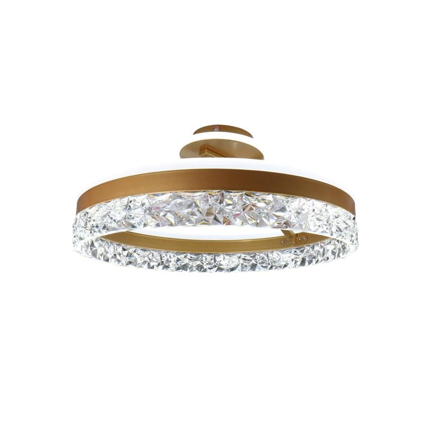 LED loftlampe dæmpbar LED/86W/230V 3000-6500K guldfarvet + fjernbetjening