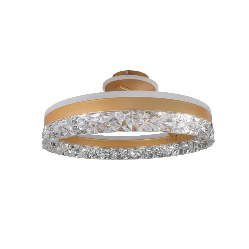 LED loftlampe dæmpbar LED/86W/230V 3000-6500K guldfarvet + fjernbetjening