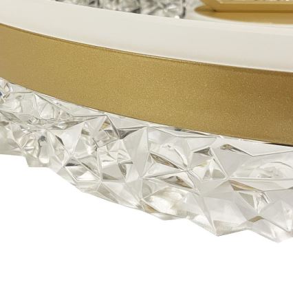 LED loftlampe dæmpbar LED/86W/230V 3000-6500K guldfarvet + fjernbetjening