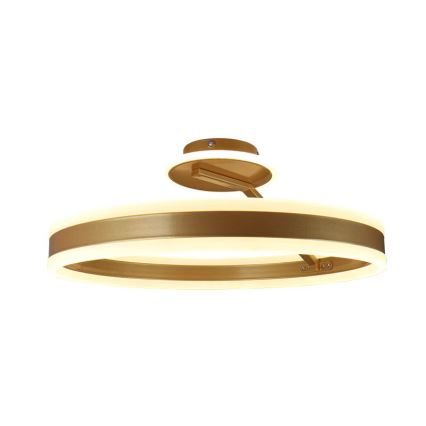 LED loftlampe dæmpbar LED/86W/230V 3000-6500K guldfarvet + fjernbetjening