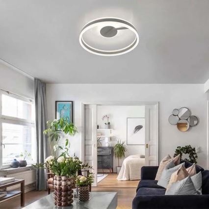 LED loftlampe dæmpbar LED/86W/230V 3000-6500K hvid + fjernbetjening