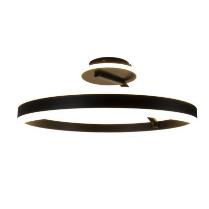 LED loftlampe dæmpbar LED/86W/230V 3000-6500K sort + fjernbetjening