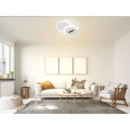 LED loftlampe dæmpbar LED/90W/230V 3000-6500K hvid + fjernbetjening