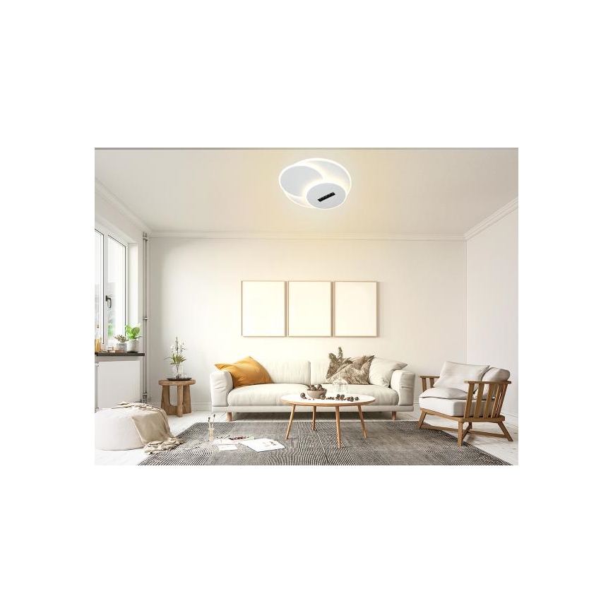 LED loftlampe dæmpbar LED/90W/230V 3000-6500K hvid + fjernbetjening