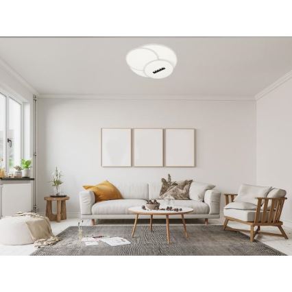 LED loftlampe dæmpbar LED/90W/230V 3000-6500K hvid + fjernbetjening