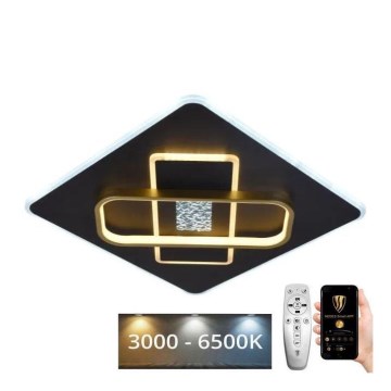 LED loftlampe dæmpbar LED/90W/230V 3000-6500K sort + fjernbetjening