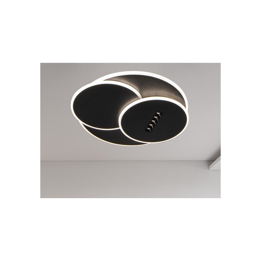 LED loftlampe dæmpbar LED/90W/230V 3000-6500K sort + fjernbetjening