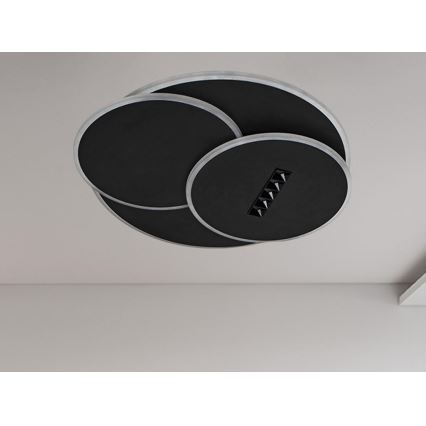 LED loftlampe dæmpbar LED/90W/230V 3000-6500K sort + fjernbetjening