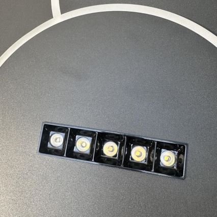 LED loftlampe dæmpbar LED/90W/230V 3000-6500K sort + fjernbetjening