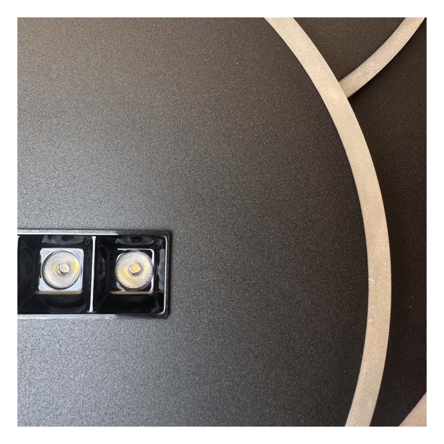 LED loftlampe dæmpbar LED/90W/230V 3000-6500K sort + fjernbetjening