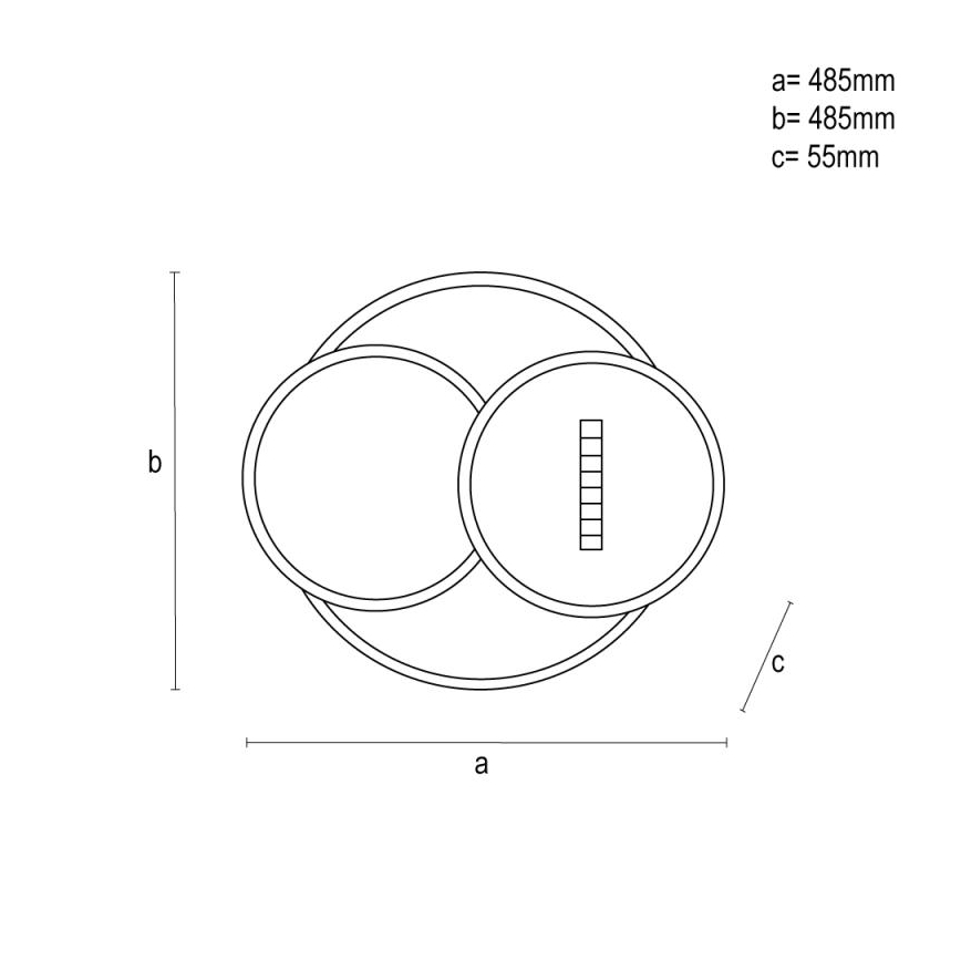 LED loftlampe dæmpbar LED/90W/230V 3000-6500K sort + fjernbetjening