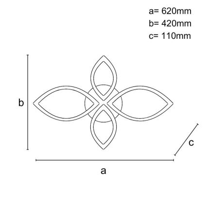 LED loftlampe dæmpbar LED/95W/230V 3000-6500K + fjernbetjening