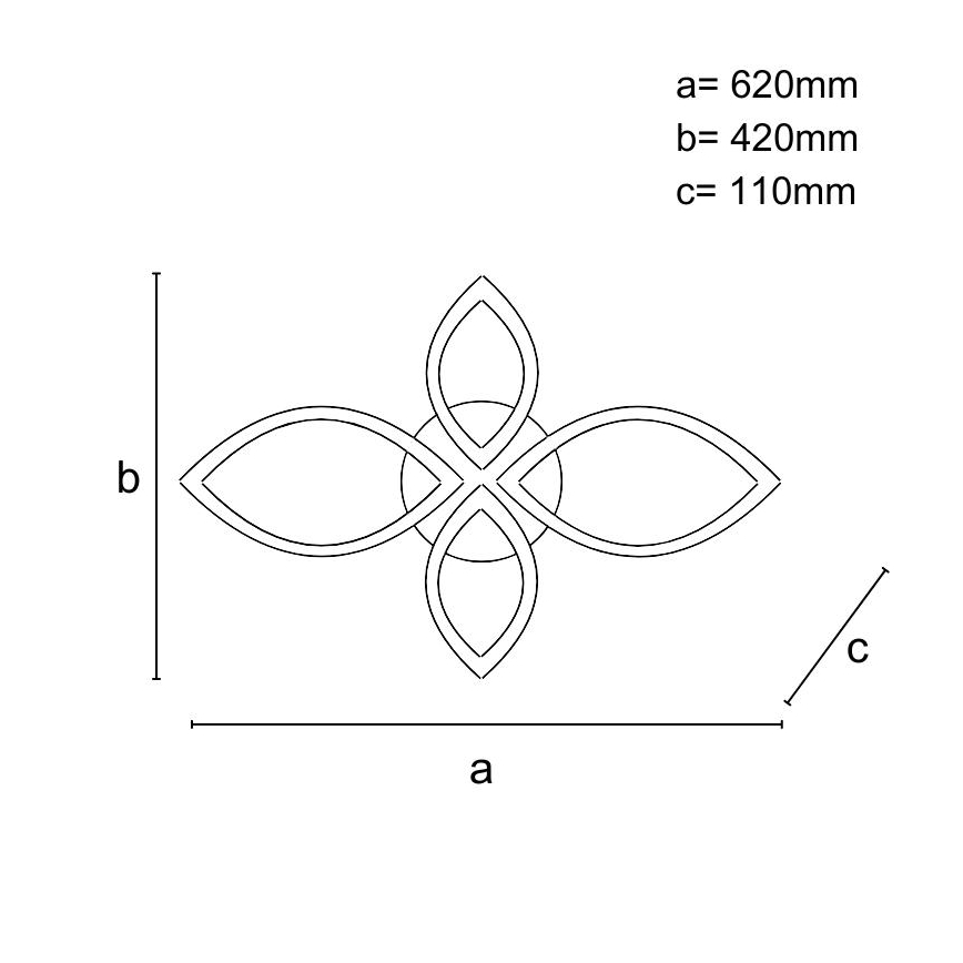 LED loftlampe dæmpbar LED/95W/230V 3000-6500K + fjernbetjening