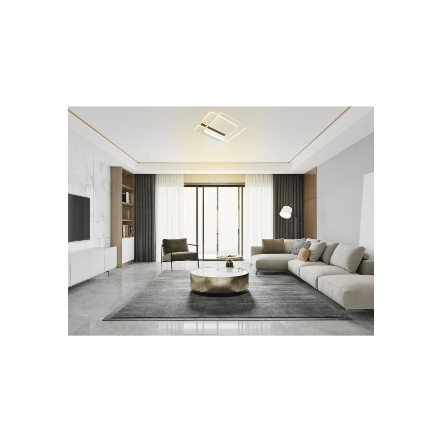 LED loftlampe dæmpbar LED/95W/230V 3000-6500K hvid + fjernbetjening