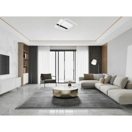 LED loftlampe dæmpbar LED/95W/230V 3000-6500K hvid + fjernbetjening