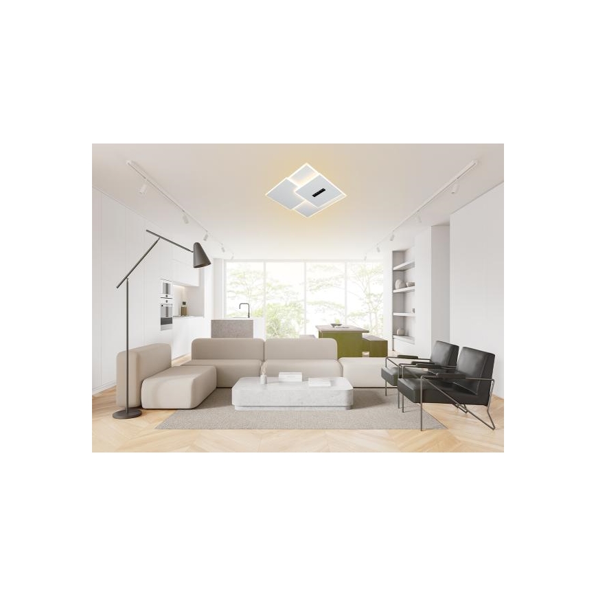 LED loftlampe dæmpbar LED/95W/230V 3000-6500K hvid + fjernbetjening